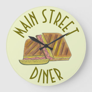 Grande Horloge Ronde Restaurant classique Miami Cubain Sandwich Diner D