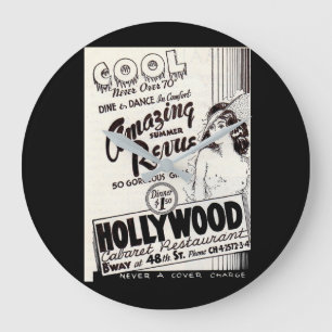Grande Horloge Ronde Restaurant hollywoodien Cabaret des années 1930