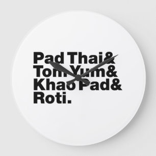 Grande Horloge Ronde Restauration de rue Thaï