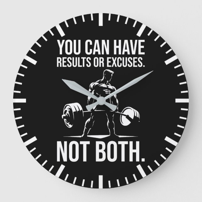 Grande Horloge Ronde Résultats ou examens - Gymnase Motivationnelle, en (Recto)