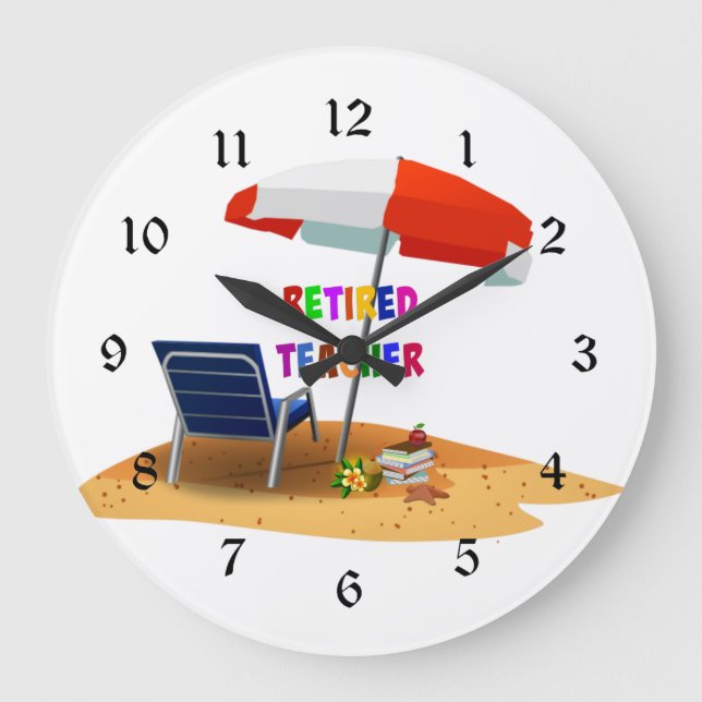 Grande Horloge Ronde Retired Teacher.temps à relax.  (Recto)