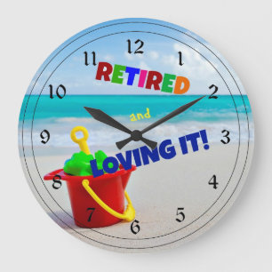 Grande Horloge Ronde Retraite et amour - à la plage