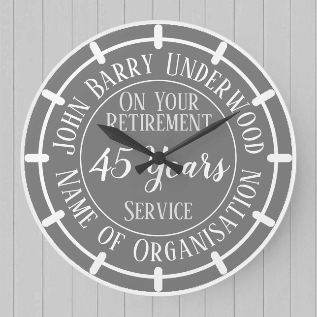 Grande Horloge Ronde Retraite venin avec Years Served Large Clock (Créateur téléchargé)