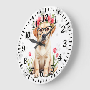 Grande Horloge Ronde Retriever du Labrador 