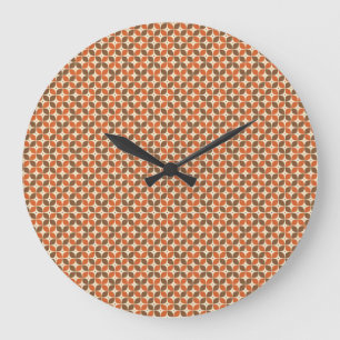 Grande Horloge Ronde Rétro Boomerang Atomique Chaud du Milieu du Siècle