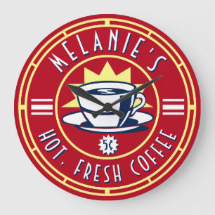 Grande Horloge Ronde Retro Café Café Café Diner Modèle