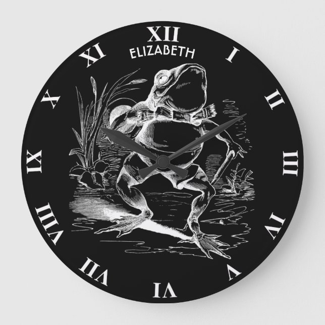 Grande Horloge Ronde Rétro croquis transparent de marche vintage de (Recto)