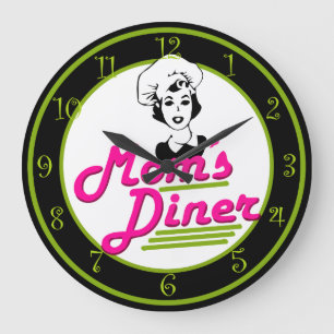 Grande Horloge Ronde Retro Funny 1950 Style