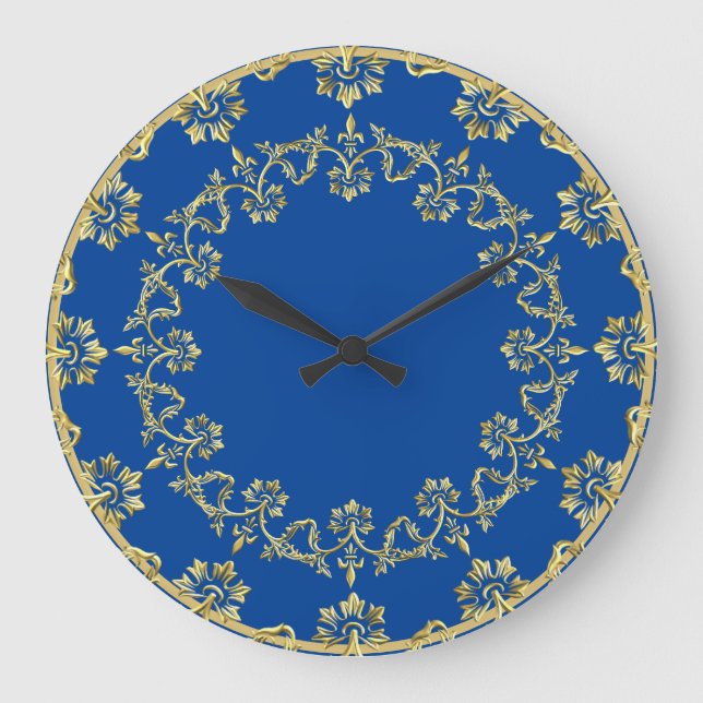 Grande Horloge Ronde Retro Gold Large Clock (Recto)