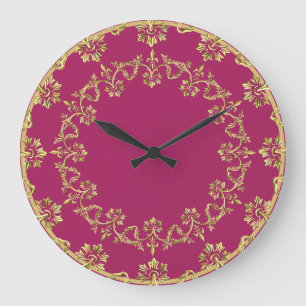 Grande Horloge Ronde Retro Gold Large Clock