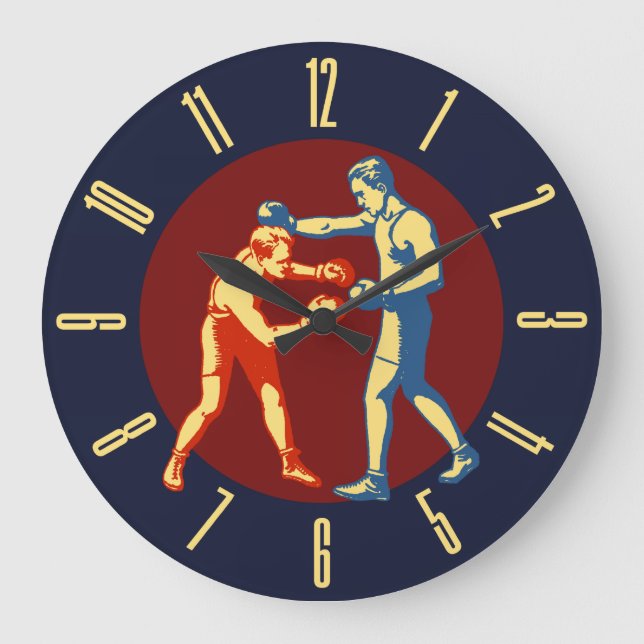 Grande Horloge Ronde Retro Men Boxing (Recto)