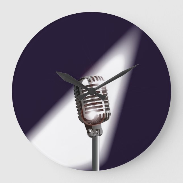 Grande Horloge Ronde Rétro stage microphone (Recto)