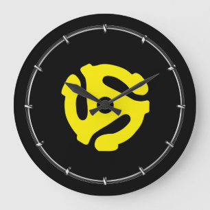 Grande Horloge Ronde Retro Vintage Yellow 45