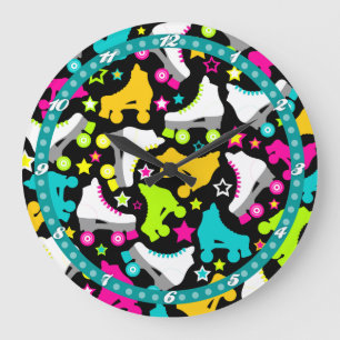 Grande Horloge Ronde Rétros patins