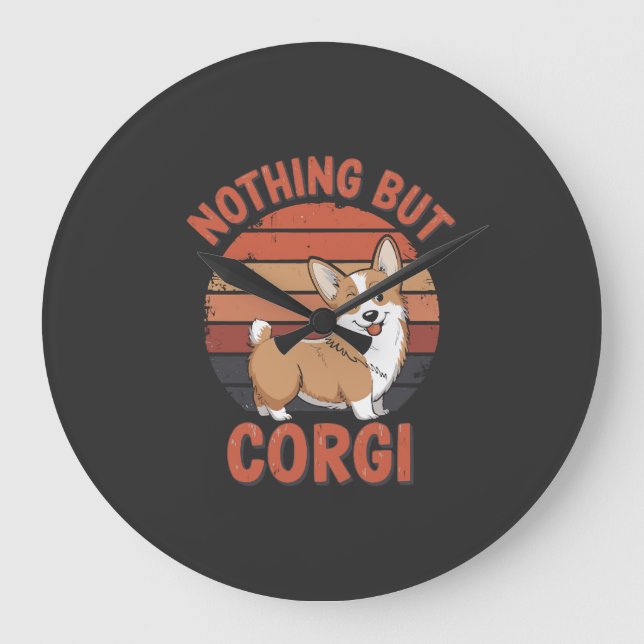Grande Horloge Ronde Rien que des Corgi (Recto)