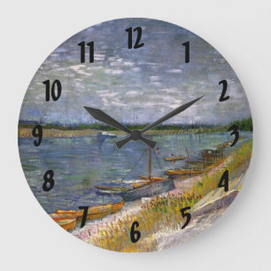 Grande Horloge Ronde Rivière avec bateaux à rames par Vincent van Gogh