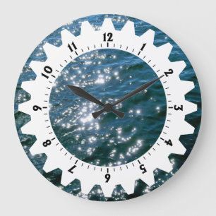 Grande Horloge Ronde Robuste 01 - Eau moussante