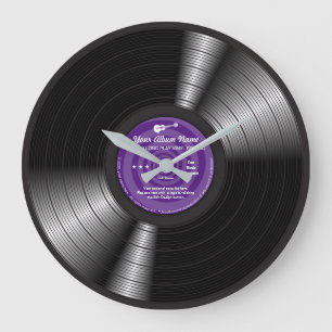 Grande Horloge Ronde Roche personnalisée autour de l'horloge LP