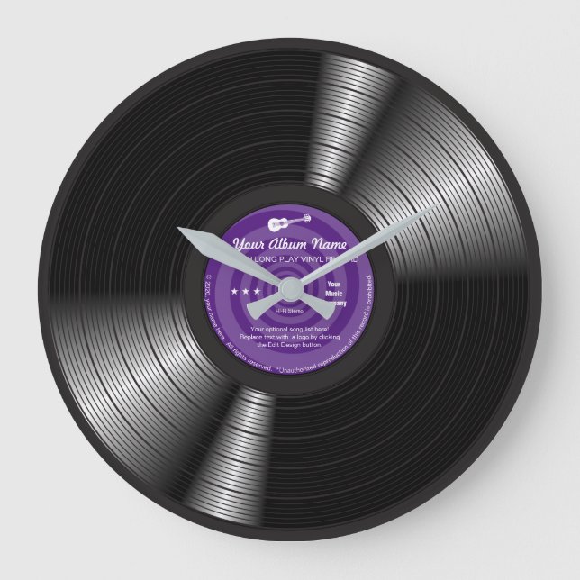 Grande Horloge Ronde Roche personnalisée autour de l'horloge LP (Recto)