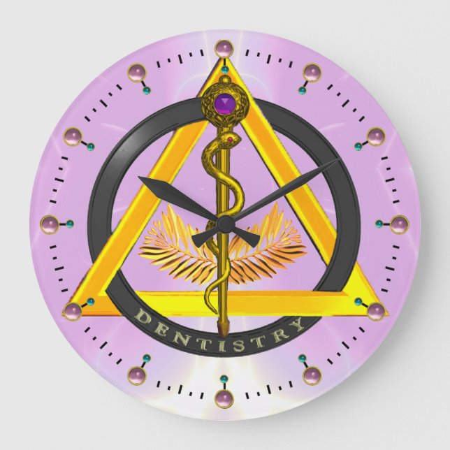 GRANDE HORLOGE RONDE ROD OF ASCLEPIUS DENTIST DENTISTRY (Recto)