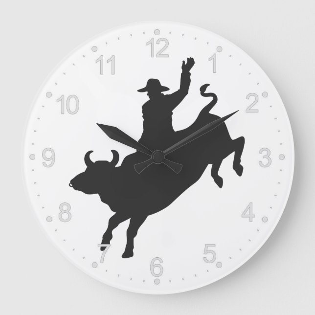 Grande Horloge Ronde Rodeo Bull Ride silhouette (Recto)