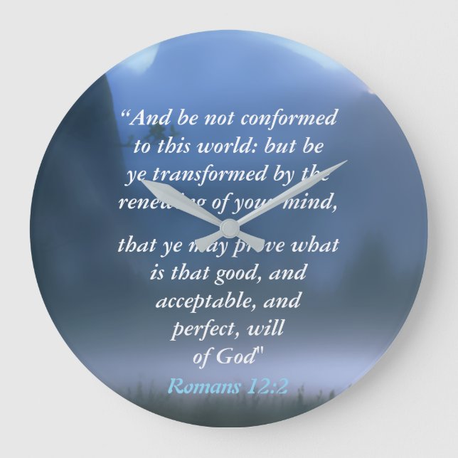 Grande Horloge Ronde Romains 12:2 (Recto)