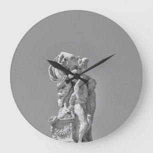 Grande Horloge Ronde Roman sculptures in modern composition