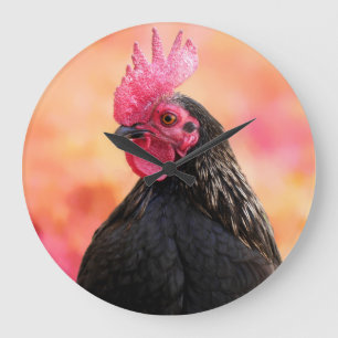 Grande Horloge Ronde Rooster Portrait