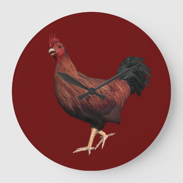Grande Horloge Ronde Rooster rouge (Recto)