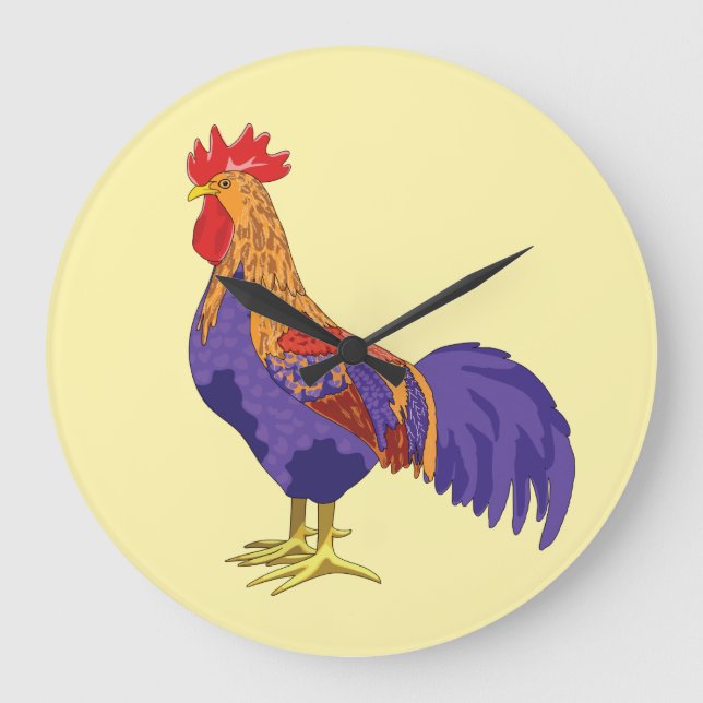 Grande Horloge Ronde Rooster Wall Clock (Recto)