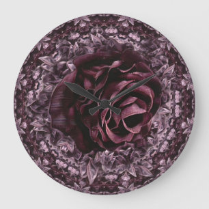 Grande Horloge Ronde Rosace Mandala