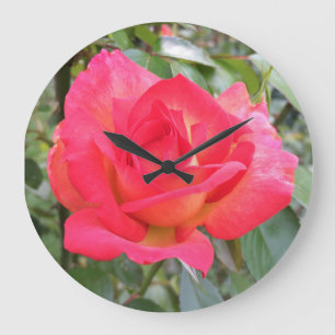 Grande Horloge Ronde Rose arc-en-ciel