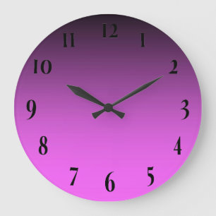 Grande Horloge Ronde Rose Deux Tons Simple
