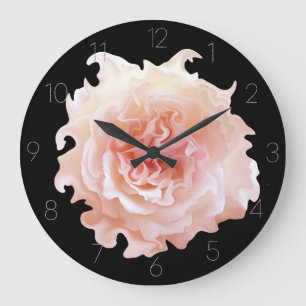 Grande Horloge Ronde Rose ébouriffée