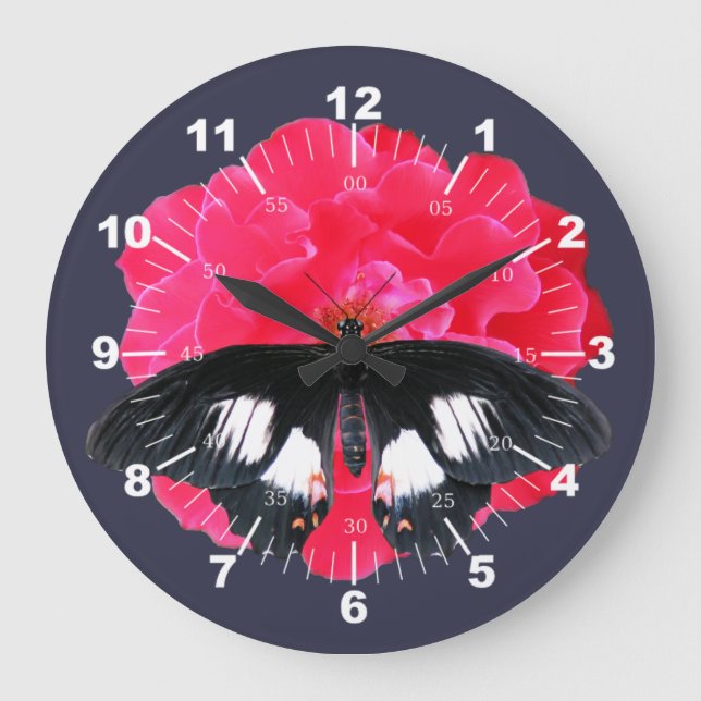 Grande Horloge Ronde Rose et Swallowtail (Recto)