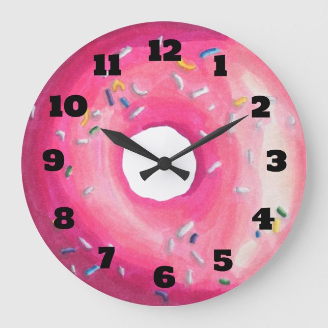 Grande Horloge Ronde Rose Glazed Donut With (Recto)