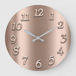 Grande Horloge Ronde Rose Gold Blush Metal Skinny