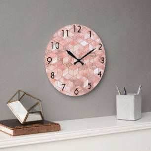 Grande Horloge Ronde Rose gold cube