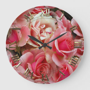 Grande Horloge Ronde Rose Juxtapose