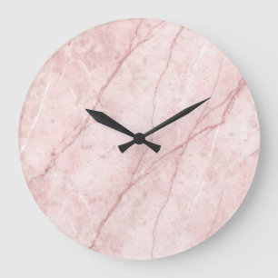 Grande Horloge Ronde Rosé Marbre Bio Blush Rose Poudré