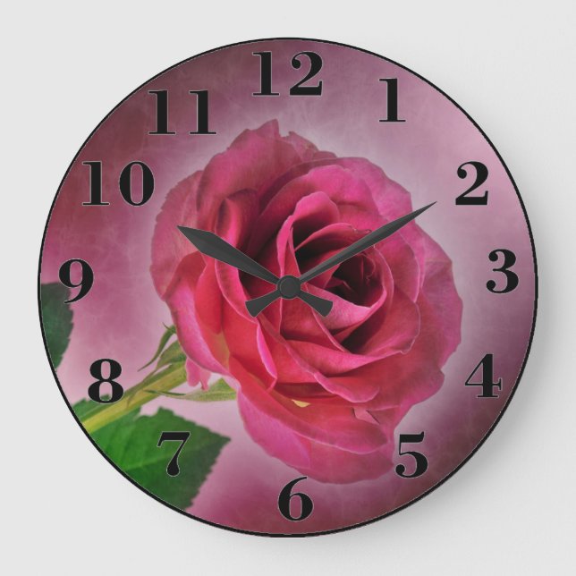 Grande Horloge Ronde Rose rouge (Recto)