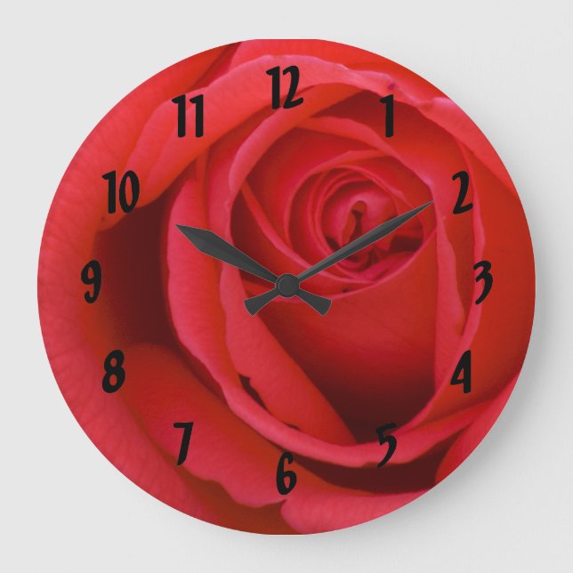Grande Horloge Ronde Rose rouge (Recto)