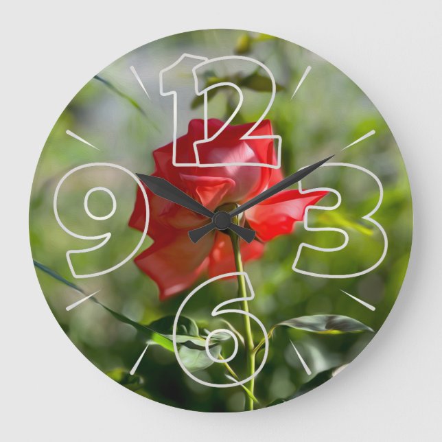 Grande Horloge Ronde Rose rouge (Recto)