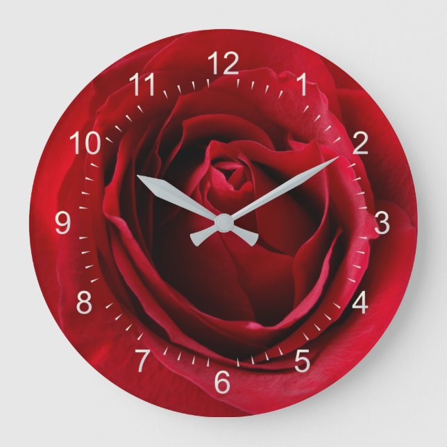 Grande Horloge Ronde rose rouge profonde (Recto)