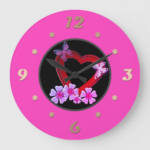 Grande Horloge Ronde Rose sécurité