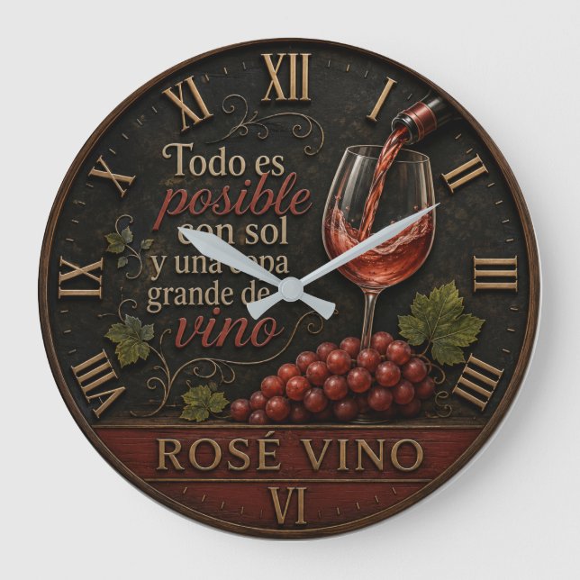Grande Horloge Ronde Rosé Spanish Wine  (Recto)