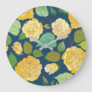 GRANDE HORLOGE RONDE ROSES 2