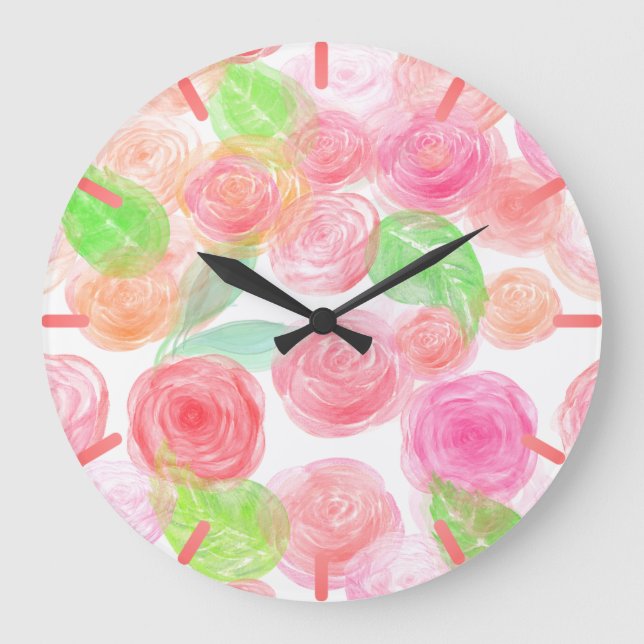 Grande Horloge Ronde Roses aériens (Recto)