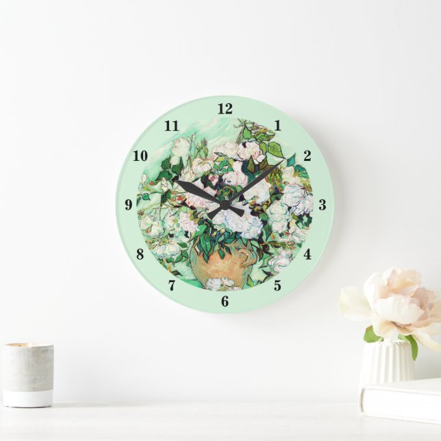 Grande Horloge Ronde Roses par Vincent van Gogh (Maison)