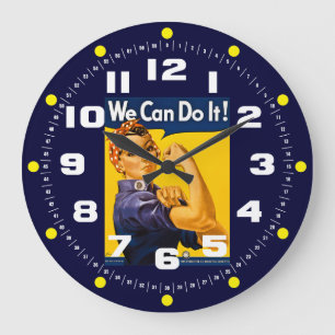 Grande Horloge Ronde Rosie le rivoir nous pouvons le faire ! Cru